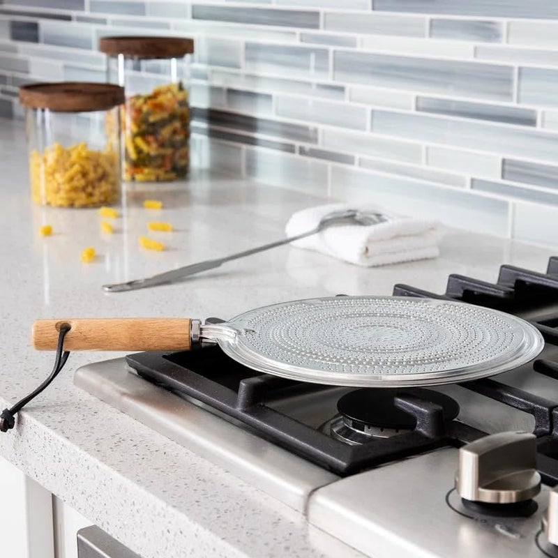 Home Style 2 Simmer Ring Flame Heat Diffuser with Wooden Handle 2 Pack with Hanging Loop - Image 5